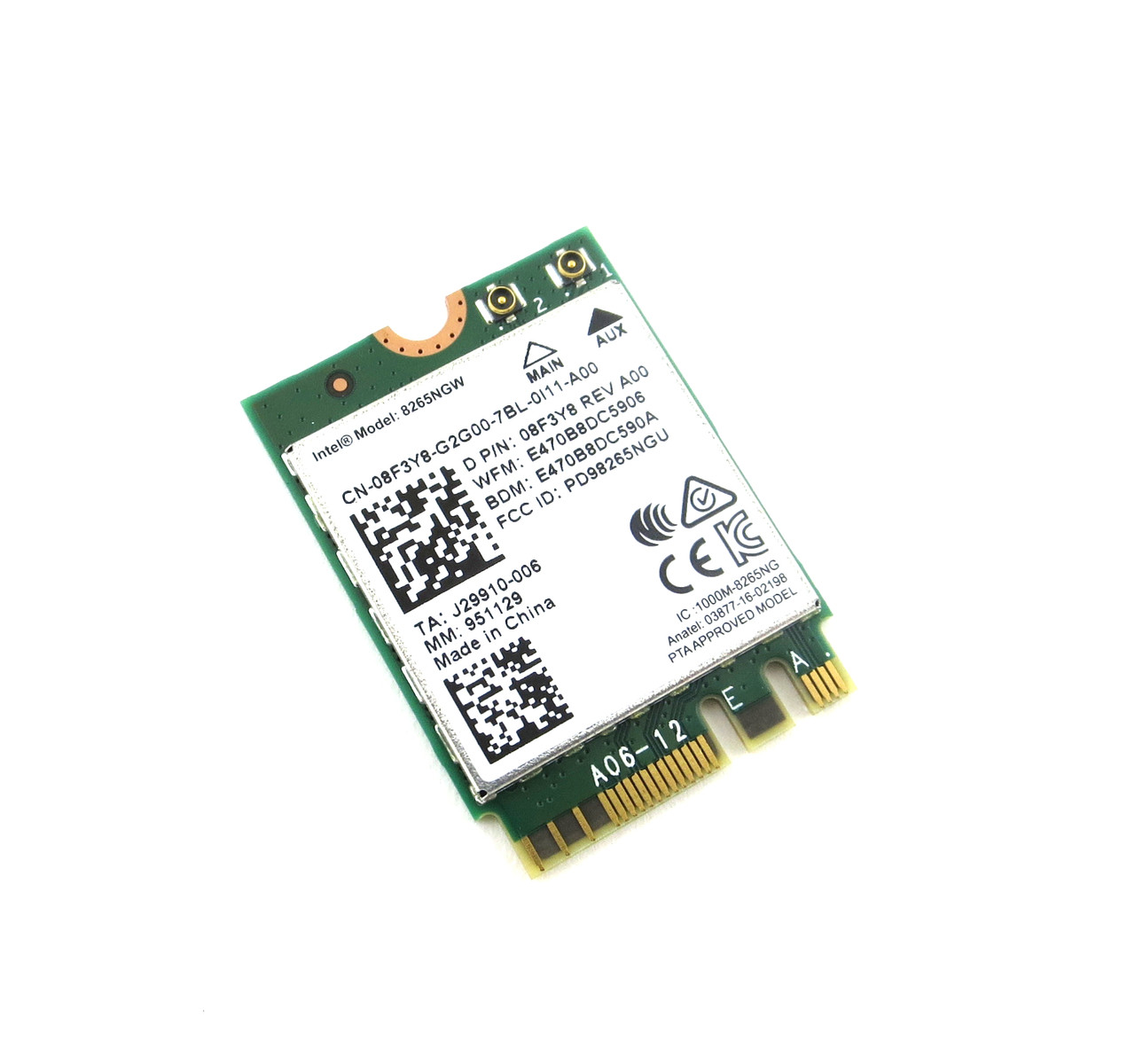 Intel Wireless-AC 8265 Dual Band 802.11 ac/a/b/g/n M.2 Wifi