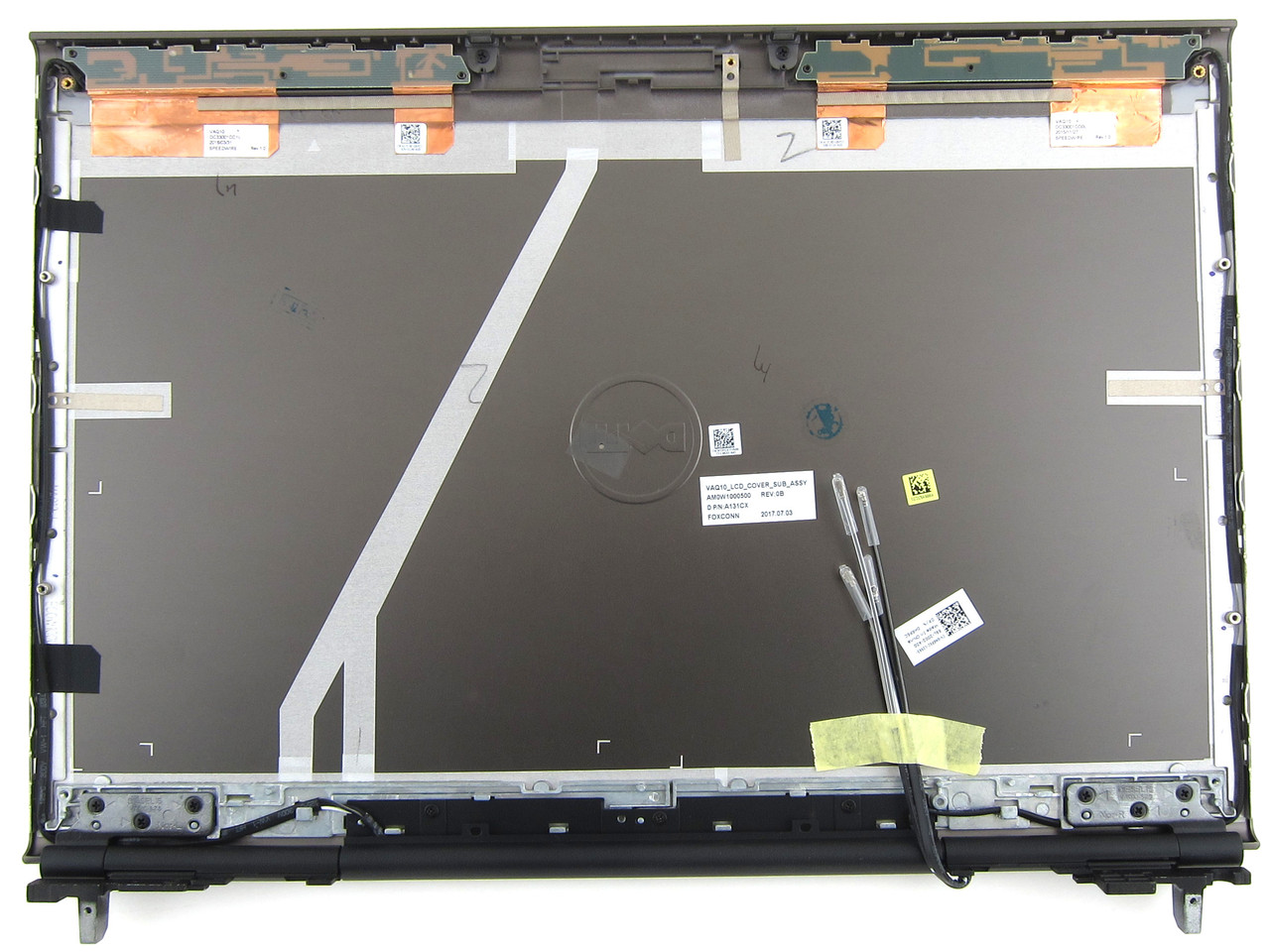 Dell Precision M4800 LCD Back Cover with Hinges for FHD LCD - HRP6C