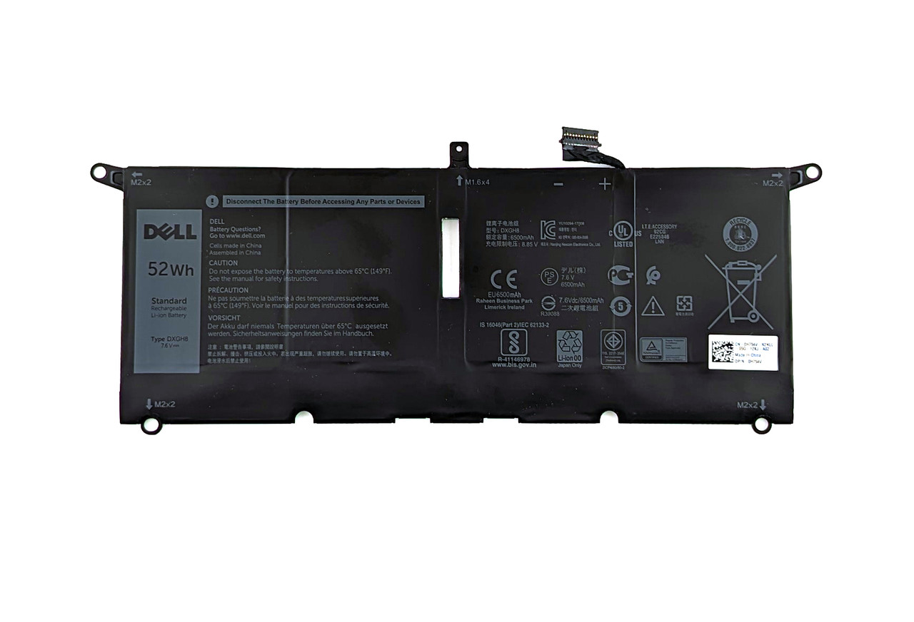 Dell XPS 13 9370 9380 7390  Latitude 3301 4-Cell 52Wh Battery - DXGH8