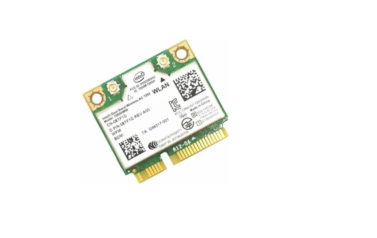 Dell Intel 7260 Vpro WLAN Wifi + Bluetooth Wireless N Card - 8TF1D