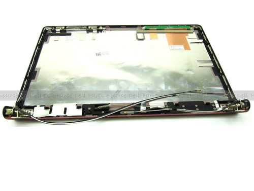 Dell Studio 1457 / 1458 Red LCD Back Cover Lid Top Plastic with Hinges - 00K83