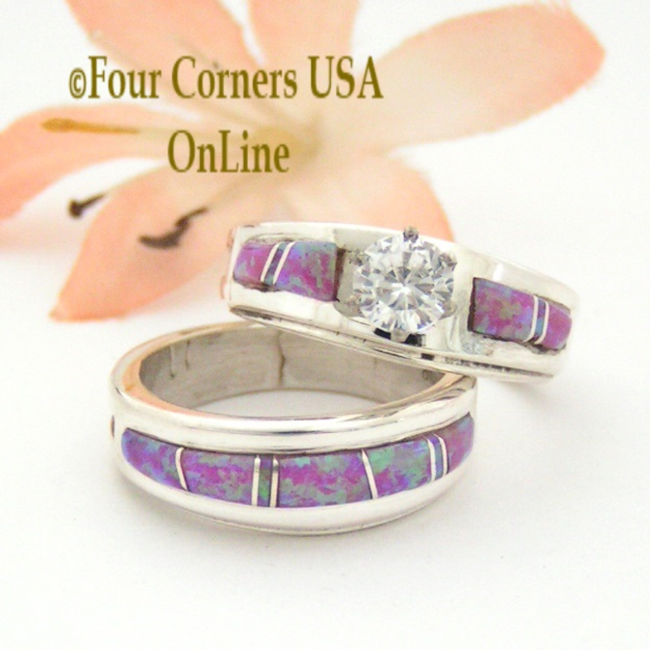 opal wedding band