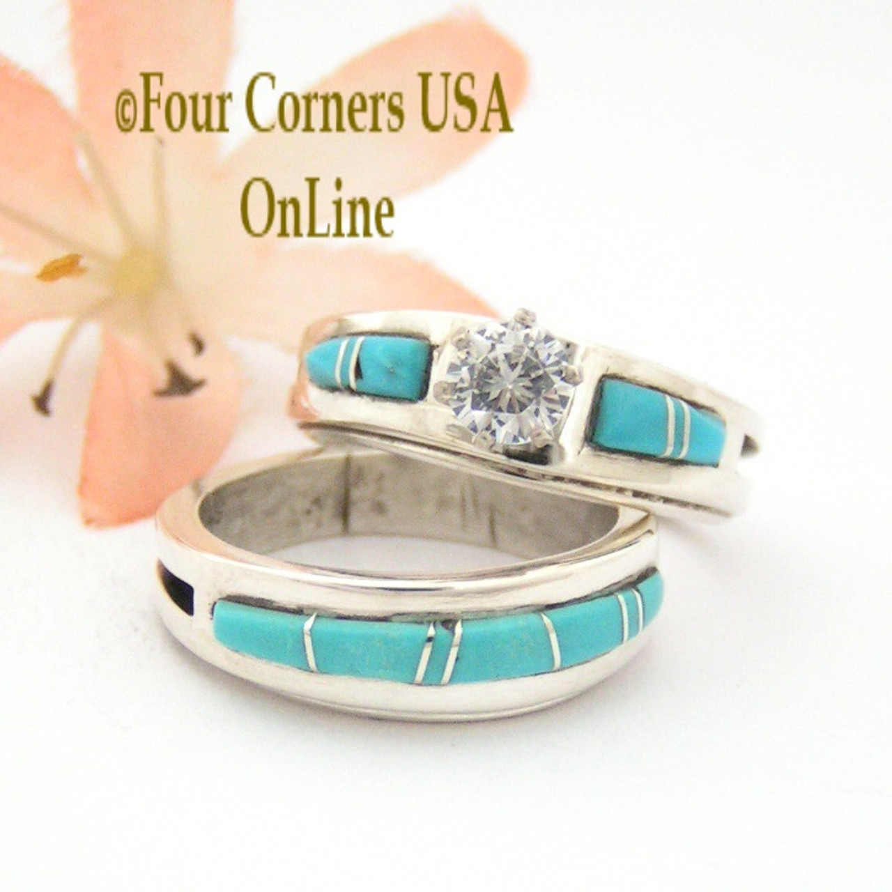 Native american turquoise deals and diamond engagement ring