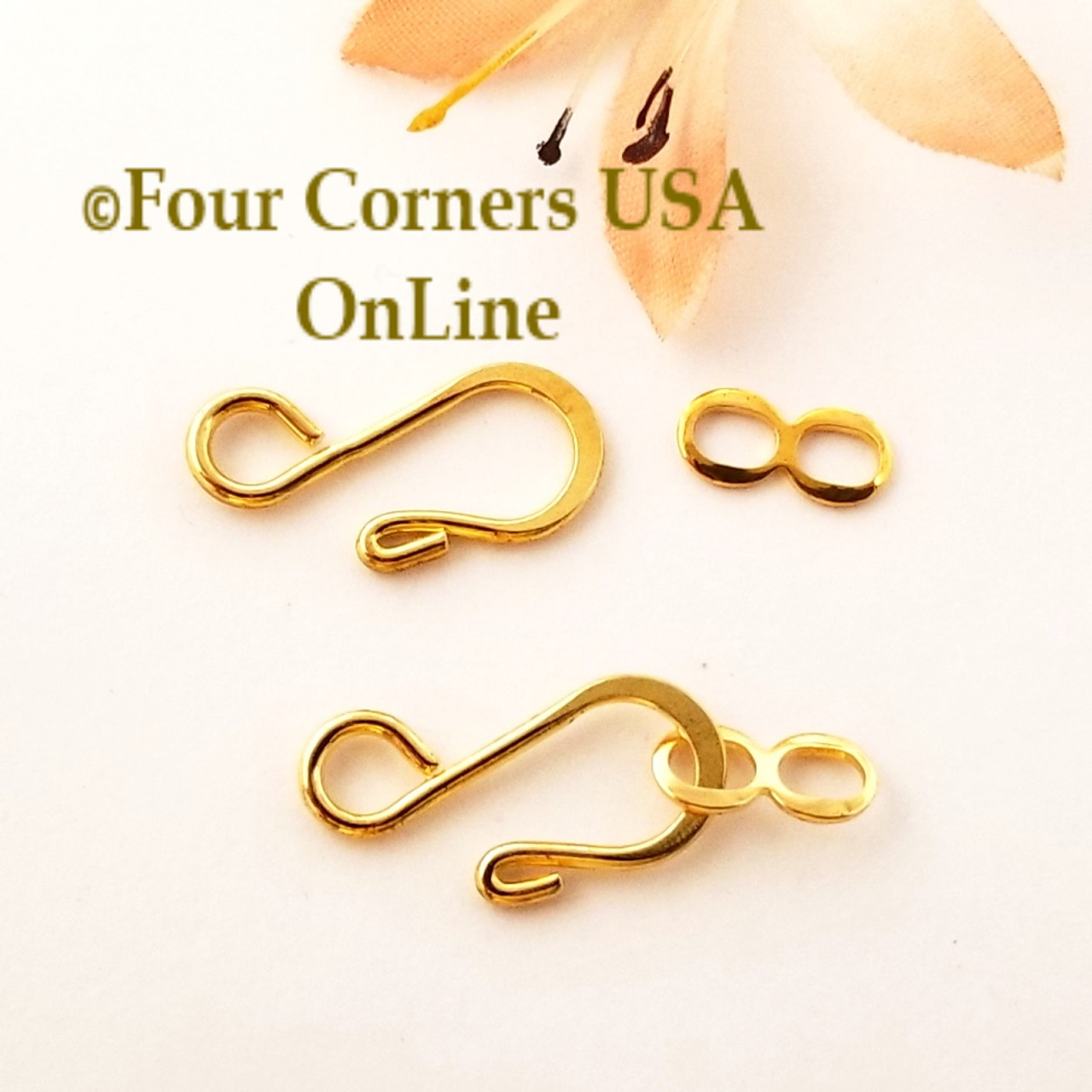 Gold Plated Hook and Eye Clasp 23 Set Special Buy Final Sale BDZ-2081 -  Four Corners USA Online