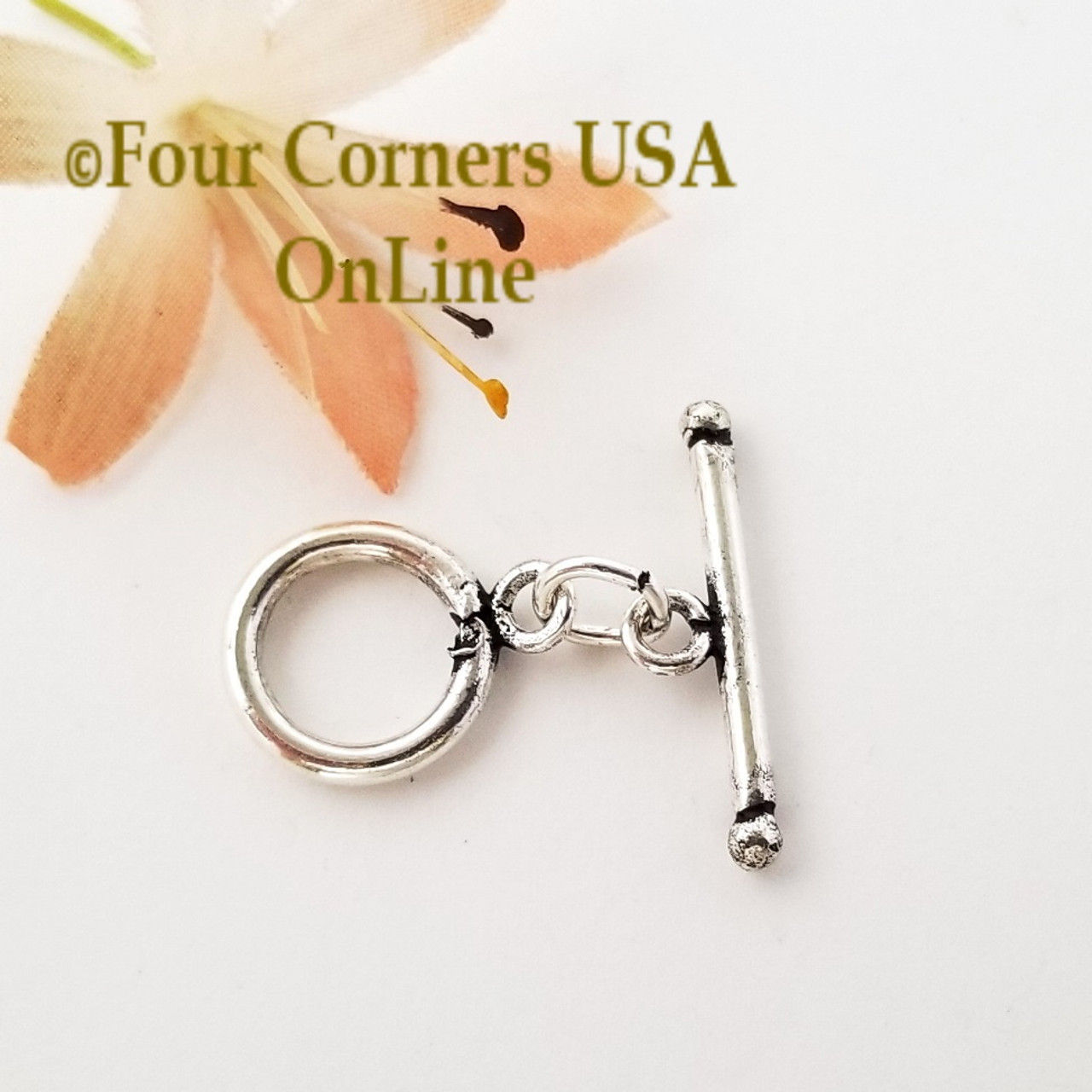 Bar and Ring Toggle Clasp Sterling over Copper 6 Clasp Closeout Final Sale  BDZ-2090 - Four Corners USA Online