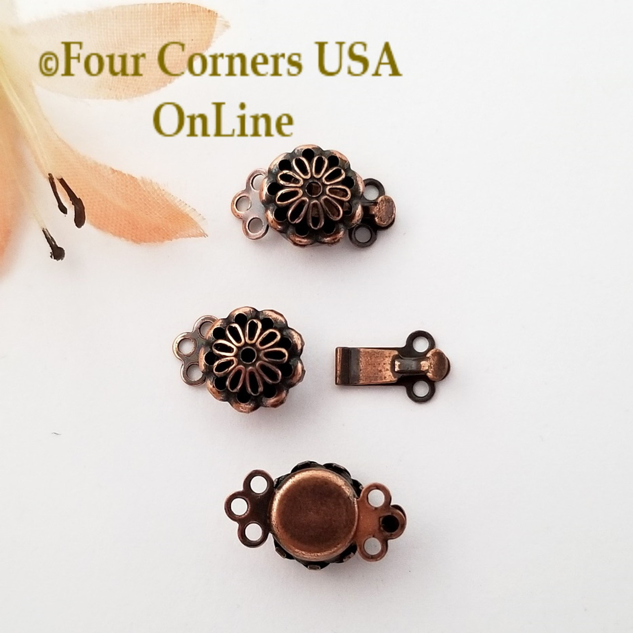 Copper Triple Strand Slide Clasp Jewelry Finding 10 Clasps Closeout Final  Sale BDZ-2116 - Four Corners USA Online