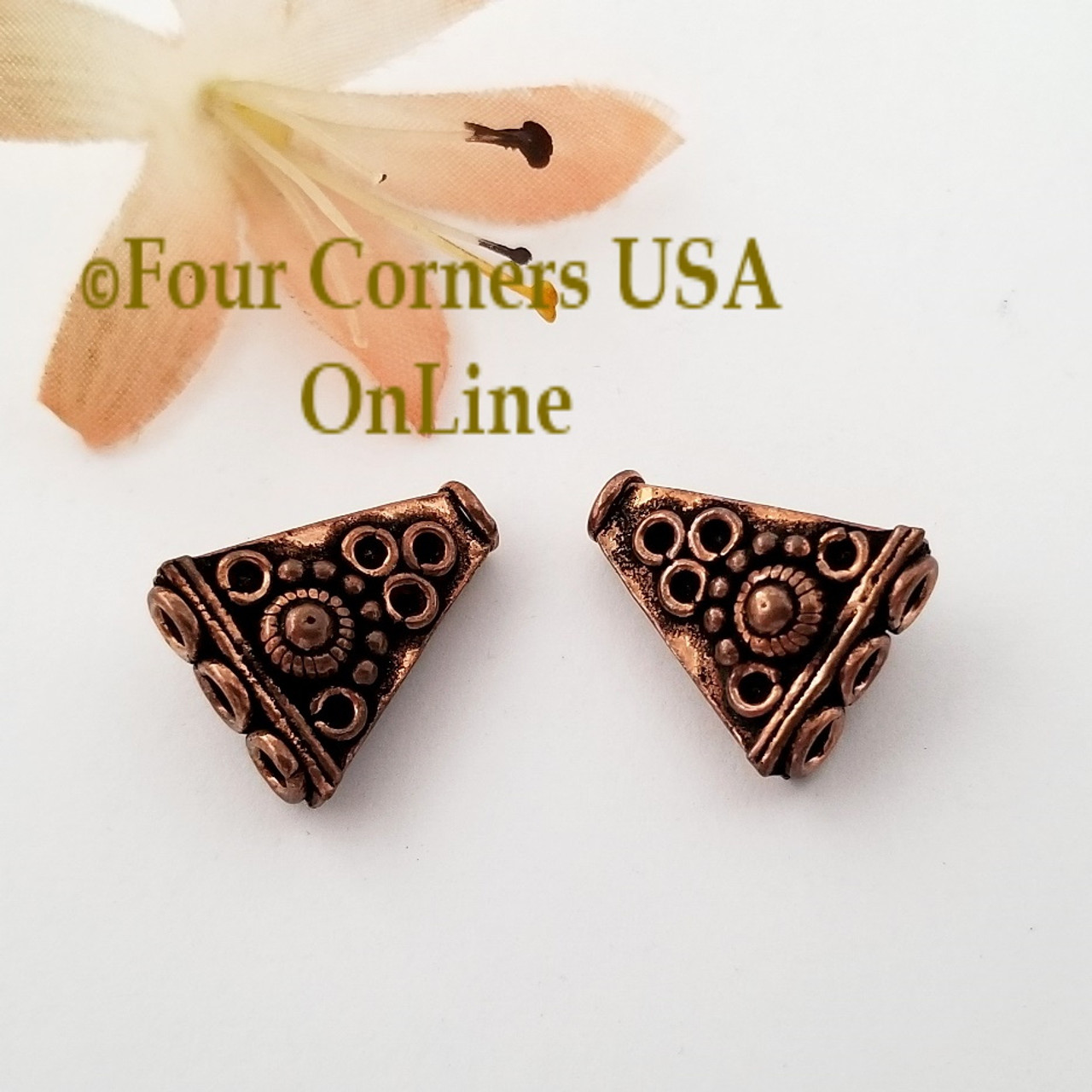 Copper Single to Three Strand Connector Jewelry Finding 10 Pieces Closeout  Final Sale BDZ-2117 - Four Corners USA Online