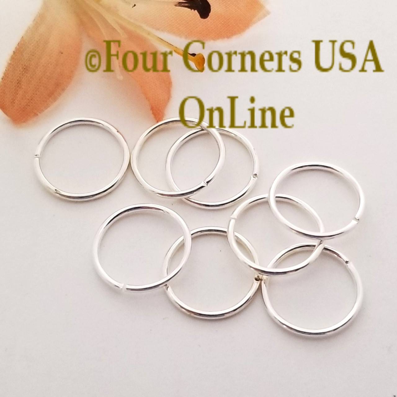 12mm Silver Plated Smooth Round 20 gauge Open Jump Rings 250 Bulk
