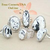 White Buffalo Turquoise Rings