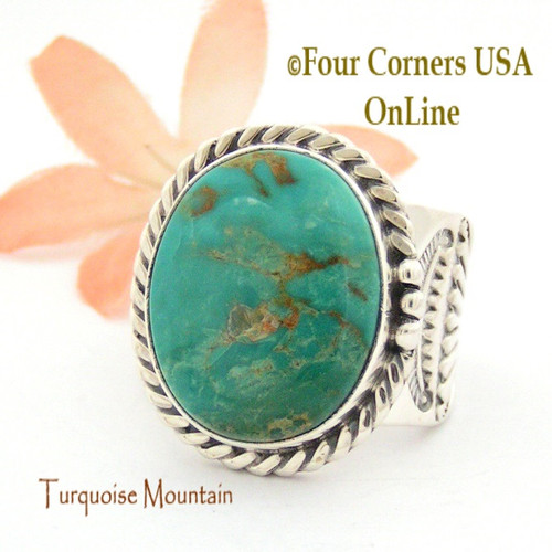 Mens Turquoise Ring | Navajo Jewelry | Four Corners USA OnLine