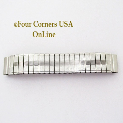 Mens Replacement Stainless Steel Flex Watchband 3 1/2 inches Four Corners USA OnLine Native American Jewelry Supplies NAW-BANDM35A