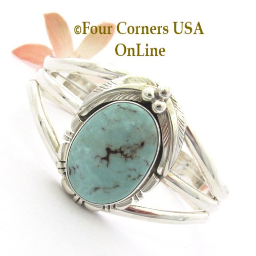 On Sale Now Dry Creek Turquoise Cuff Bracelet Navajo Silversmith Thomas Francisco NAC-1459 Four Corners USA OnLine Native American Jewelry