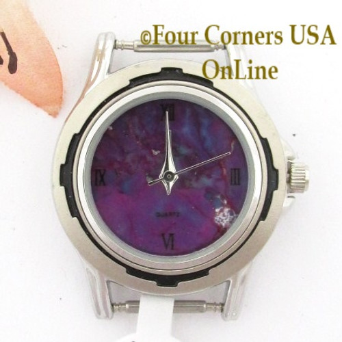 Women's 20W Mohave Purple Kingman Turquoise Stone Stainless Watch Face 12mm pin NAWF-MP-20W Four Corners USA OnLine Native American Jewelry Supplies
