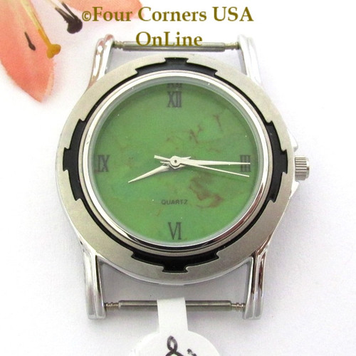 Men's 22M Mohave Green Kingman Turquoise Stone Watch Face 18mm pin NAWF-MG-22M Four Corners USA OnLine Southwest Jewelry Supplies