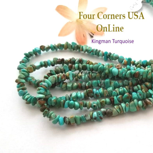 5mm Blue Green Kingman Turquoise Nugget Bead Strands Group 51 Four Corners USA OnLine Designer Beading Jewelry Making Supplies