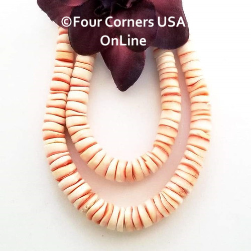 Graduated Red Lip Shell Heishi Bead Strands Four Corners USA OnLine Jewelry Making Beading Craft Supplies