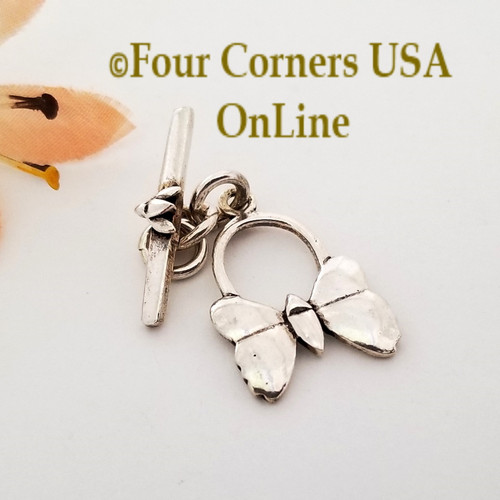 Butterfly Bee Bar and Ring Toggle Clasp Sterling Silver Closeout Final Sale BDZ-2148 Four Corners USA OnLine Jewelry Making Beading Craft Supplies