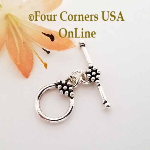 Bead Cluster Bar and Ring Toggle Clasp Sterling Silver Closeout Final Sale BDZ-2150 Four Corners USA OnLine Jewelry Making Beading Craft Supplies