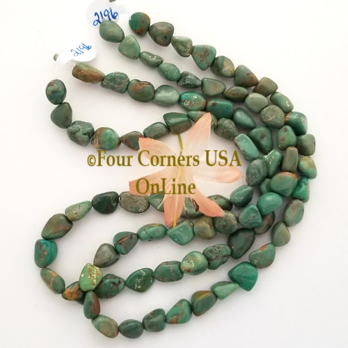 7mm Green Coppery Kingman Turquoise Nugget Bead Strands BDZ-2196 Four Corners USA OnLine Southwest Native American Jewelry Beading Supplies