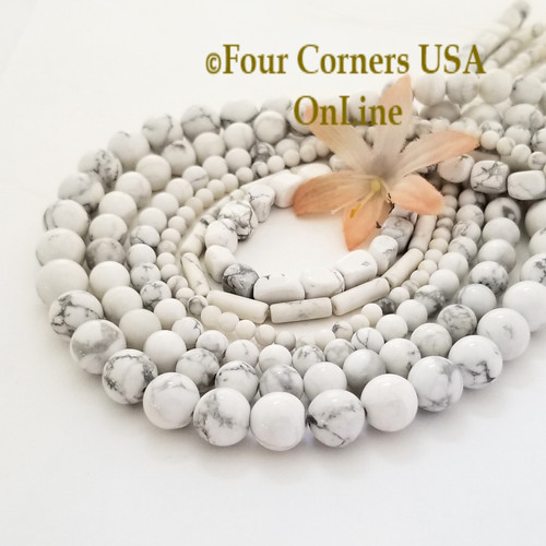 Howlite Mix Bead Strand Collection 15 Unit Bulk Four Corners USA OnLine Designer Jewelry Making Beading Craft Supplies