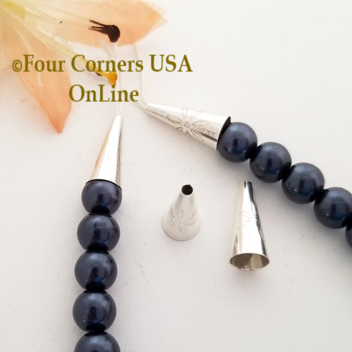 5mm Bright Sterling Silver Bead Seamed Cone 16 Unit Bulk Four Corners USA OnLine Jewelry Making Beading Supplies
