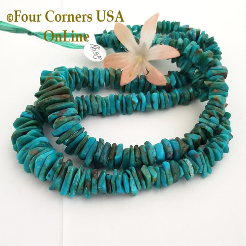16-17mm Graduated FreeForm Slice Kingman Turquoise Beads Designer 2 Strand Bulk Buy BDZ-2598 Four Corners USA OnLine Jewelry Making Supplies