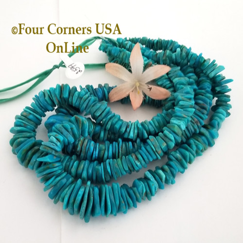 17-18mm Graduated FreeForm Slice Kingman Turquoise Beads Designer 3 Strand Bulk Buy BDZ-2599 Four Corners USA OnLine Jewelry Making Supplies