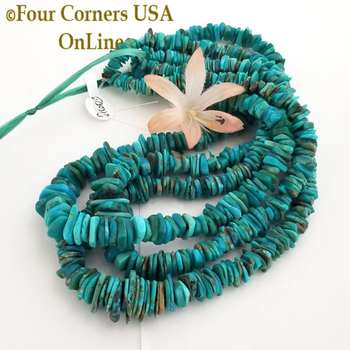 12-14mm Graduated FreeForm Slice Kingman Turquoise Beads Designer 3 Strand Bulk Buy BDZ-2603 Four Corners USA OnLine Jewelry Making Supplies