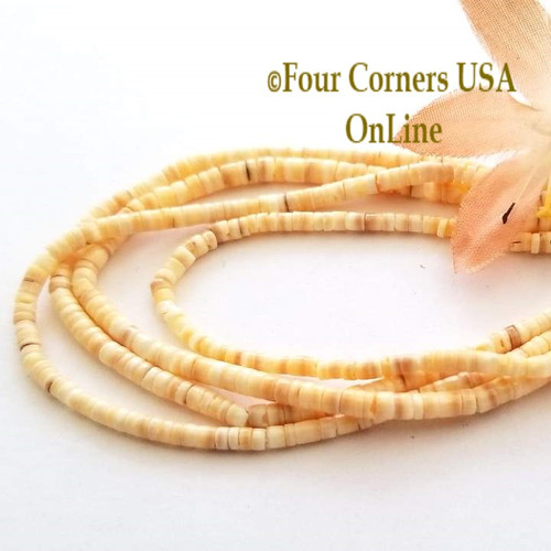 Melon Shell 2mm Heishi 24 Inch Bead Strands Four Corners USA OnLine Jewelry Making Beading Craft Supplies