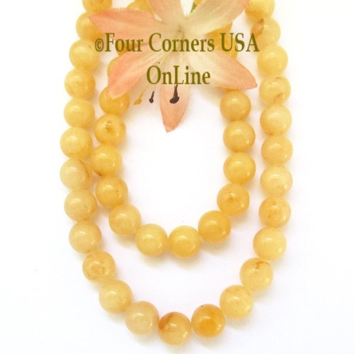 Aragonite 8mm Smooth Round Gemstone 16 Inch Bead Strand Closeout Final Sale BDS-16015 Four Corners USA OnLine Jewelry Making Beading Crafting Supplies