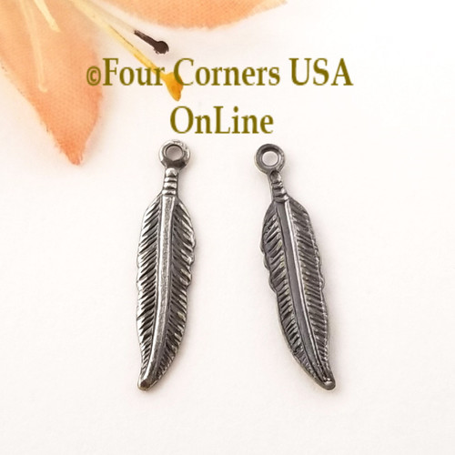 Feather Drops Antiqued Silver Finding Components 50 Pieces Closeout Final Four Corners USA OnLine Designer Jewelry Making Beading Craft Supplies
