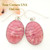 Four Corners USA OnLine Rhodochrosite Sterling Earrings Navajo Artisan Shirley Henry Native American Silver Jewelry NAER-1454