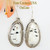 White Buffalo Turquoise Sterling Silver Earrings by Navajo Kathy Yazzie Four Corners USA OnLine Native American Jewelry NAER-1457