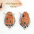 Orange Spiny Oyster Shell Corn Maize Sterling Post Earrings Native American Zuni Artisan Tracy Bowekaty NAER-1461 Four Corners USA OnLine American Indian Jewelry Store