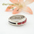 Size 5 Red Coral Inlay Ring Native American Wilbert Muskett Jr WB-1631 Four Corners USA OnLine Sterling Silver Jewelry