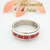 Size 6 3/4 Red Coral Inlay Ring Native American Wilbert Muskett Jr WB-1634 Four Corners USA OnLine Navajo Sterling Silver Jewelry