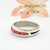 Size 8 Red Coral Inlay Ring Native American Wilbert Muskett Jr WB-1637 Four Corners USA OnLine Navajo Sterling Silver Jewelry