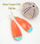 Teardrop Orange Spiny Shell Turquoise Inlay Tip Earrings Four Corners USA OnLine Native American Jewelry NAER-09044-O