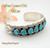 Sleeping Beauty Turquoise Shadow Box Cuff Bracelet Navajo Wilbert Muskett NAC-1433 Four Corners USA OnLine Native American Jewelry