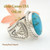 Size 11 3/4 Sleeping Beauty Turquoise Sterling Ring Navajo Artisan Freddy Charley NAR-1644 On Sale Now at Four Corners USA OnLine Native American Jewelry