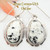 White Buffalo Turquoise Sterling Earrings Navajo Artisan Kathy Yazzie NAER-1518 Four Corners USA OnLine Native American Jewelry