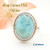 Size 7 3/4 Larimar Sterling Silver Ring Navajo Artisan Robert Concho NAR-1788 Four Corners USA OnLine Native American Jewelry