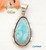 Larimar Sterling Silver Pendant Navajo Artisan Robert Concho NAP-1603 Four Corners USA OnLine Native American Jewelry