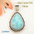 Larimar Sterling Silver Pendant Navajo Artisan Robert Concho NAP-1604 Four Corners USA OnLine Native American Jewelry