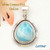 Larimar Sterling Silver Pendant Navajo Artisan Robert Concho On Sale Now NAP-1606 Four Corners USA OnLine Native American Jewelry