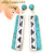 Kiva Steps Turquoise Post Dangle Earrings Navajo Artisan Eddy Johnson NAER-1524 Four Corners USA OnLine Native American Jewelry