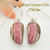 Chocolate Rhodochrosite Sterling Earrings Navajo Artisan Shirley Henry On Sale Now NAER-1530 Four Corners USA OnLine Native American Jewelry