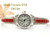 Women's Coral Corn Row Inlay Sterling Watch Navajo Artisans Larry Moses Yazzie and Ella Cowboy NAW-1447 Four Corners USA OnLine Native American Jewelry