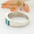 Size 10 1/2 Turquoise and White Fire Opal Inlay Ring Native American Ella Cowboy WB-1692 Four Corners USA OnLine Navajo Silver Jewelry