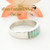 Size 9 White Fire Opal Inlay Ring Native American Ella Cowboy WB-1718 Four Corners USA OnLine Navajo Silver Jewelry